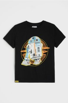 Бавовняна футболка з принтом Star Wars - чорний