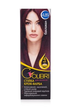 Уценка! Стойкая крем-краска для волос Colibri 4-89 Баклажан, 130 мл