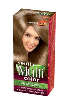 Уценка! Безаммиачная краска для волос Venita Multi Color 4.34 Hazelnut, 100 мл