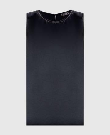 Черный топ с цепочкой мониль