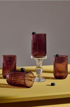 Набір рифлених склянок 4 pack - рожевий