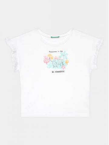 United Colors Of Benetton Футболка 3096G1093 Білий Regular Fit United Colors Of Benetton Футболка 3096G1093 Білий Regular Fit