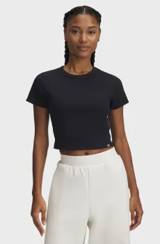 Женская черная футболка UA Rival Rib Baby Tee Черный L Under Armour 6000264-001