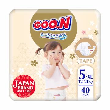 Подгузники Goo.N Premium Soft унисекс, размер 5 (XL) (для детей 12-20 кг), 40 шт Подгузники Goo.N Premium Soft унисекс, размер 5 (XL) (для детей 12-20 кг), 40 шт