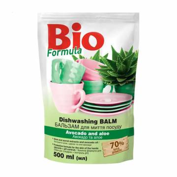 Бальзам для мытья посуды Bio Formula Авокадо и алоэ, 500 мл (дойпак) Бальзам для мытья посуды Bio Formula Авокадо и алоэ, 500 мл (дойпак)