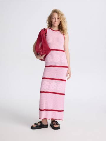 Reserved - Трикотажна максісукня - рожевий - 132FH-30X Reserved - Трикотажна максісукня - рожевий - 132FH-30X
