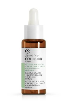 Средство для лица Collistar Attivi Puri Salicylic Acid + Succinic Acid с салициловой и янтарной кислотой, 30 мл
