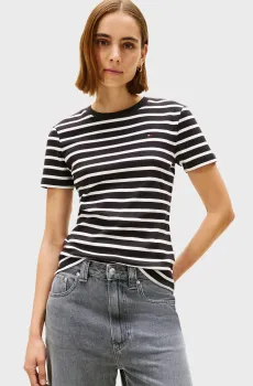 Женская футболка в полоску SLIM CODY Разноцветный S Tommy Hilfiger WW0WW40587