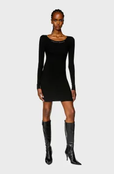 Женское черное платье D-MATIC ABITO Черный XS Diesel A12767 0BLAN