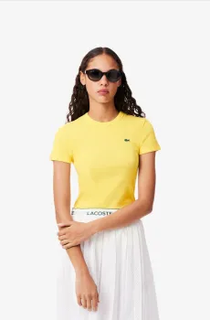 Женская желтая футболка Желтый 34 Lacoste TF5538107