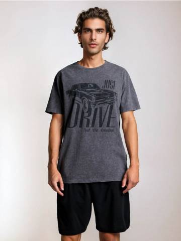 Піжамний комплект з двох предметів з принтом - різнобарвний