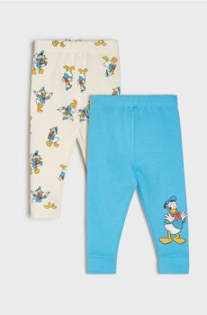 Набір з 2 бавовняних легінсів Donald Duck - кремовий