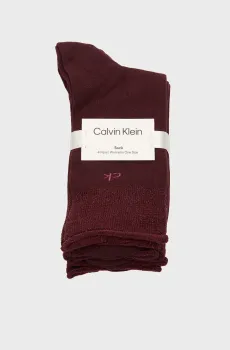 Женские бордовые носки (4 пары) HOLIDAY Бордовый ONESIZE Calvin Klein 701235367
