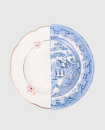 Белая фарфоровая тарелка для первых блюд Fillide