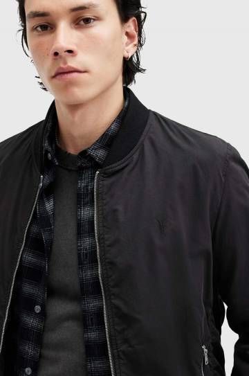 Куртка-бомбер AllSaints BASSETT мужской цвет чёрный переходная M077OB Куртка-бомбер AllSaints BASSETT мужской цвет чёрный переходная M077OB