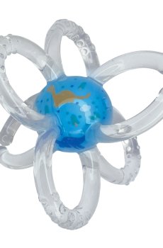 Детская игрушка-прорезыватель для зубов Lindo с погремушкой, синий, от 3 месяцев (LI 325)