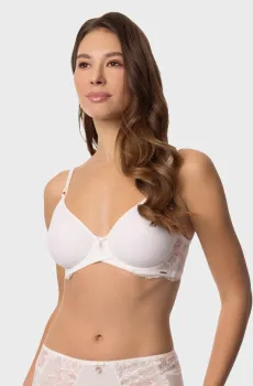 Женский белый бюстгальтер Белый 80E MARC&ANDRE S26-0117-04-RGM-LY