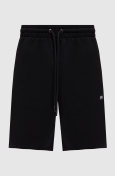 Черные шорты с принтом