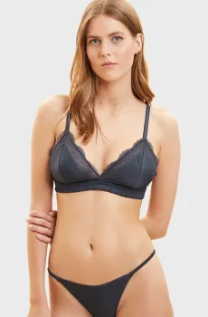 Женский серый бюстгальтер с мягкой треугольной чашкой TANGO Серый 75C Etam 6528317