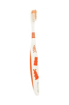 Детская зубная щетка Paro Swiss Junior оранжевая, 1 шт