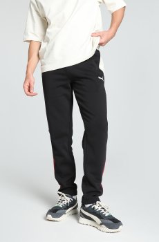 Puma Men Brand Logo Printed Cotton Mid Rise Track Pants