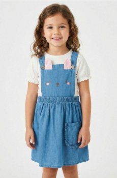 Комплект: сукня та футболка - синій