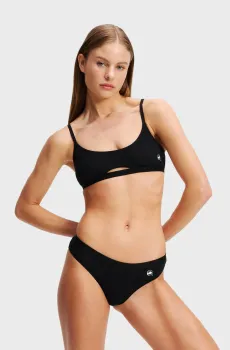 Женские черные трусики ikon rib brazilian Черный XS Karl Lagerfeld A3W47025