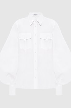 Белая рубашка с цепочкой мониль