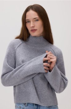 Reserved - Водолазка з вовни - світло-сірий - 169GS-09M