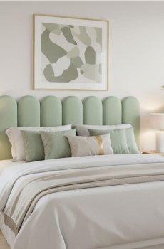 М’яка настінна панель - блідо-зелений