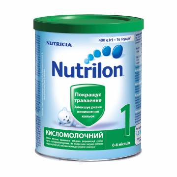 Сухая молочная смесь Nutrilon Kисломолочний 1, 0-6 месяцев, 400 г Сухая молочная смесь Nutrilon Kисломолочний 1, 0-6 месяцев, 400 г