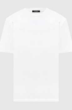 Белая футболка с вышивкой логотипа