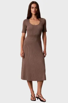 Женское коричневое платье Коричневый L Calvin Klein LV044H308G