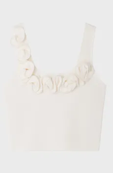 Женский белые топ Белый M Sandro SFPPU02761_white