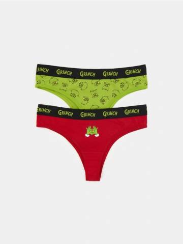 Труси-бразиліана 2 pack Grinch - різнобарвний Труси-бразиліана 2 pack Grinch - різнобарвний