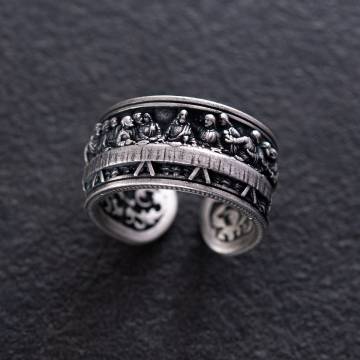Серебряное кольцо "Тайная вечеря" 112686 Серебряное кольцо "Тайная вечеря" 112686