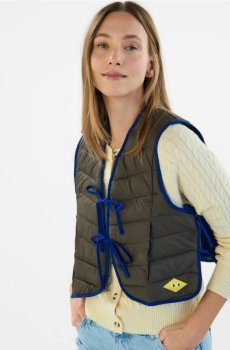 Reserved - Стьобаний жилет - пильно-коричневий - 266KJ-98X