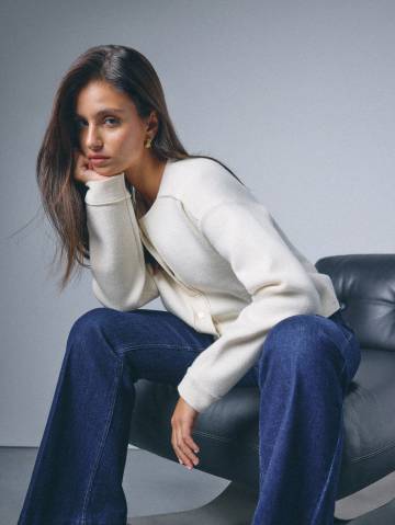 Mohito - Вовняний кардиган - кремовий - M