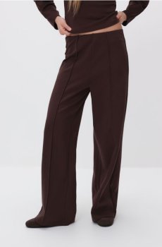 Reserved - Брюки з широкими штанинами - темно коричневий - 617GA-89X