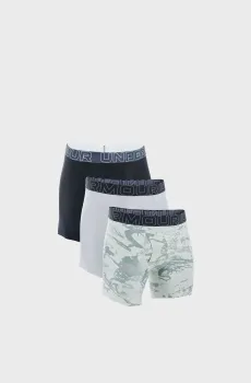 Мужские боксеры (3 шт) Underwear Boxers UA PERFORMANCE TECH - SOLID 6 3PK Разноцветный S Under Armour 1383879-377