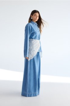 Reserved - Широкі джинси зі швом - синій - 842IU-50J