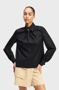 Женская черная рубашка TIE Черный 44 Karl Lagerfeld A2W11004