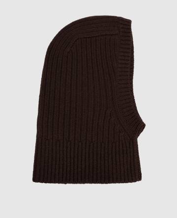 Коричневый капор из кашемира