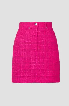 Женская розовая твидовая юбка Розовый 32 HUGO 50508664;967