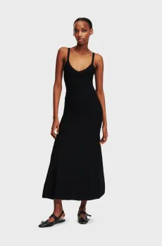 Женское черное платье sleeveless knit dress Черный S Karl Lagerfeld 245W1333