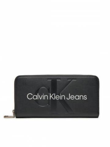 Calvin Klein Jeans Великий жіночий гаманець Sculpted Mono Zip Around Mono K60K607634 Чорний Calvin Klein Jeans Великий жіночий гаманець Sculpted Mono Zip Around Mono K60K607634 Чорний