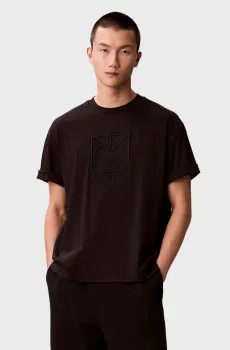 Мужская черная футболка PREMIUM INTERLOCK EMBLEM Черный L Calvin Klein LV04LE200G