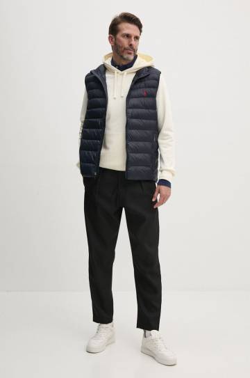 Хлопковая кофта Polo Ralph Lauren мужская цвет бежевый с капюшоном однотонная 710916690 Хлопковая кофта Polo Ralph Lauren мужская цвет бежевый с капюшоном однотонная 710916690
