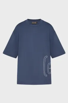 Мужская темно-синяя футболка T-SHIRT LOOSE FIT Синий XL CMP 35F4937-L661