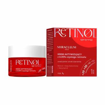 Ночной крем для лица Miraculum Retinol Age-Synergy Activating Cream Step 1 с 0.05% чистым ретинолом, 50 мл Ночной крем для лица Miraculum Retinol Age-Synergy Activating Cream Step 1 с 0.05% чистым ретинолом, 50 мл